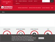 Tablet Screenshot of homersdrivingschool.co.uk